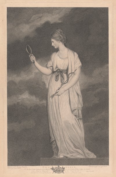 West Window of the Chapel, New College Oxford: The Virtues - Prudence by George Siegmund Facius