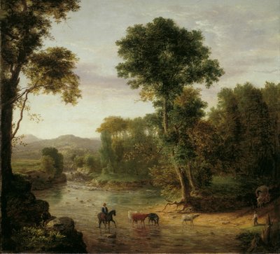 Crossing the Ford by George Snr. Inness