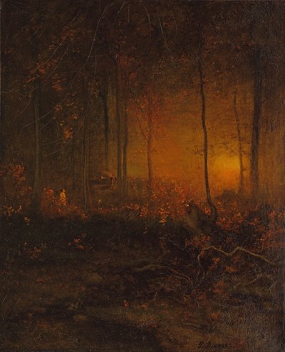 Watching the Sun Glow, 1887 by George Snr. Inness