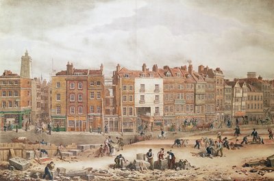 A view of High Street Southwark being the Ancient Roadway by George Snr Scharf