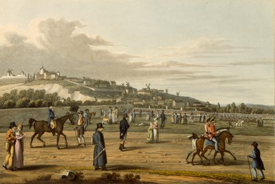 Review of the English Troops at Montmartre by the Duke of Wellington, 21st October 1815, engraved by M. Dubourg, 1817 by George Snr after Scharf
