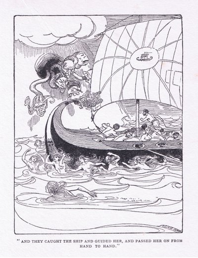 An they caught the ship and guided her, and passed her on from hand to hand, from The Heroes published by George Allen and Unwin 1929 by George Soper