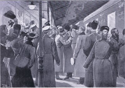 Czar Bidding Farewell to Officers of the Imperial Guard by George Soper