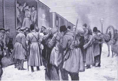 Departure of Russian Troops for the Far East by George Soper