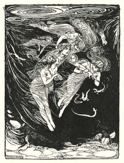Jason and the Argonauts: "The water nymphs carried him down under the lake to be their playfellow" by George Soper