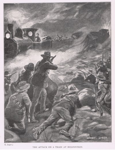 The Attack on a Train at Holfontein by George Soper