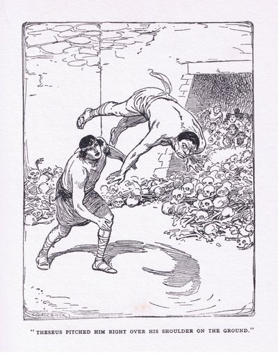 The sea pitched him right over his shoulder on the ground, from The Heroes published by George Allen and Unwin 1929 by George Soper