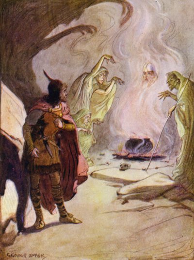 They called the spirits which were three, and the first arose in the likeness of an armed head by George Soper