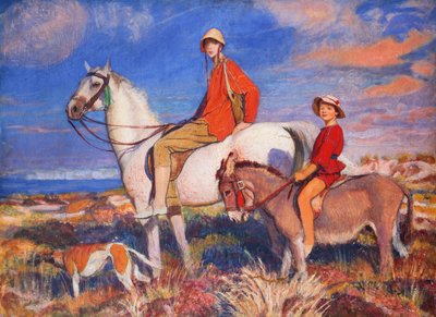 Hilda and Mary at Studland Bay, Dorset by George Spencer Watson