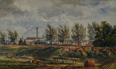 Cutting Great Northern Rail at Kings Cross, a Sketch from Nature by George Stewart