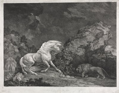 A Horse Frightened by a Lion by George Stubbs