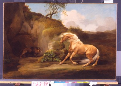 A Horse Frightened by a Lion, c.1790-5 by George Stubbs