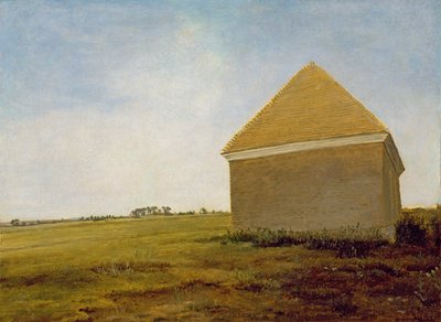 Newmarket Heath, with a Rubbing-Down House (post-restoration) by George Stubbs