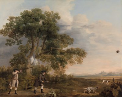 Two Gentlemen Shooting by George Stubbs