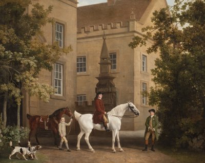 William Henry Cavendish Bentinck, 3rd Duke of Portland in Front of Welbeck Abbey Riding Stables by George Stubbs