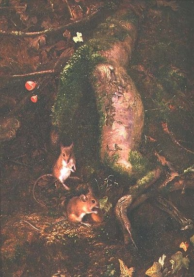 Field Mice at the Foot of a Tree by George Thomas Rope