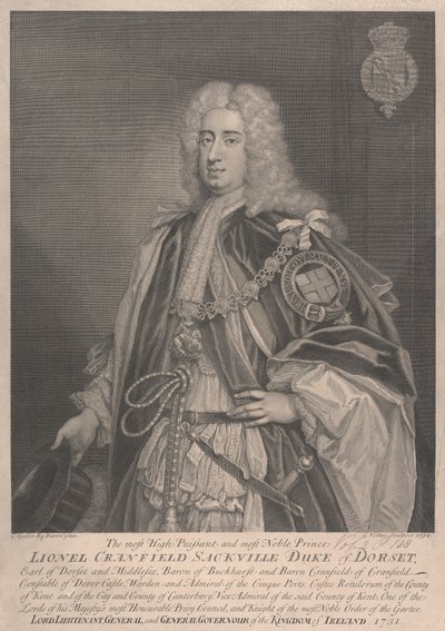 Lionel Cranfield Sackville, 1st Duke of Dorset by George Vertue