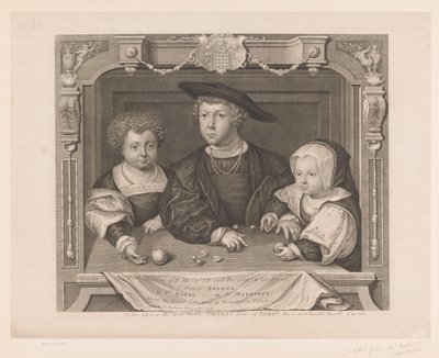 Portrait of Dorothea, Johan, and Christina of Denmark by George Vertue