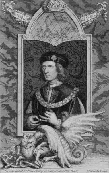 Richard III, King of England, After a Portrait in Kensington Palace, Engraved by the Artist by George Vertue