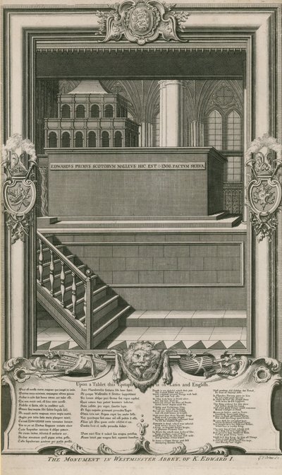 The Monument of King Edward I by George Vertue