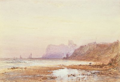 Coast at Whitby with the Abbey Beyond by George Weatherill