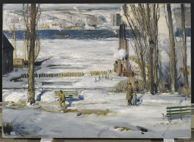 A Morning Snow--Hudson River by George Wesley Bellows