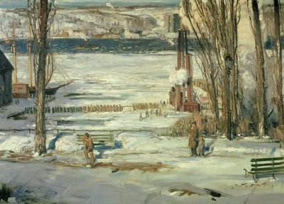 A Morning Snow - Hudson River, 1910 by George Wesley Bellows