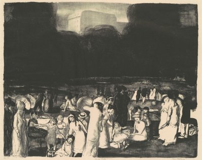 In the Park, Dark, 1916 by George Wesley Bellows