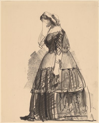 Lady of 1860 - The Actress by George Wesley Bellows
