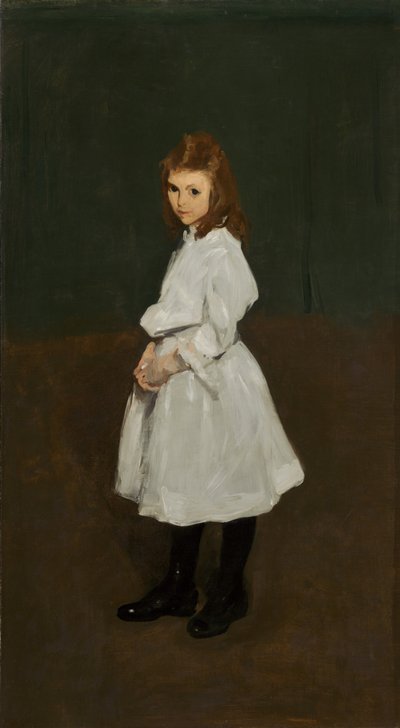 Little Girl in White, Queenie Burnett, 1907 by George Wesley Bellows
