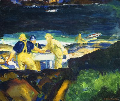 Tending the Lobster Traps, Early Morning by George Wesley Bellows