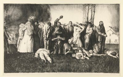 Village Massacre or Massacre at Dinant, from the WAR Series by George Wesley Bellows