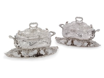 A Pair of Soup-Tureens, The Leinster Service by George Wickes