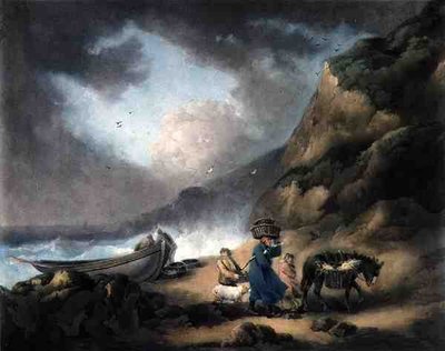 Fishermen, engraved by James Ward by George after Morland