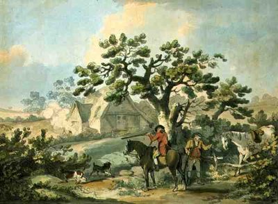 Partridge Shooting, etched by Thomas Rowlandson by George after Morland