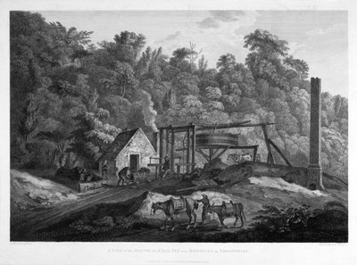 A View of the Mouth of a Coal Pit near Broseley in Shropshire, engraved by Francis Chesham 1788 by George after Robertson