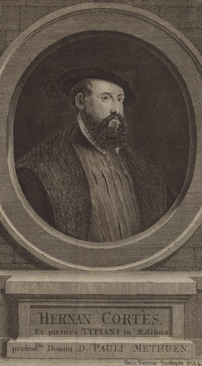 Hernan Cortes, Spanish conquistador by George after Vertue