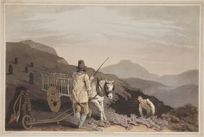 The Peat Cart, from The Costume of Yorkshire by George after Walker
