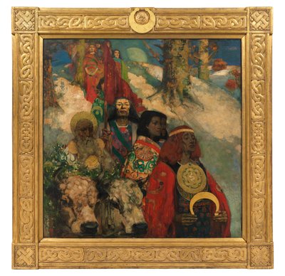 The Druids - Bringing in the Mistletoe by George and Hornel Edward A. (1864 1933) Henry