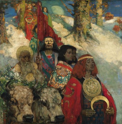 The Druids - Bringing in the Mistletoe by George and Hornel Edward A. (1864 1933) Henry