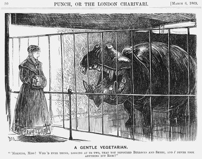 A Gentle Vegetarian, 1869 by George du Maurier