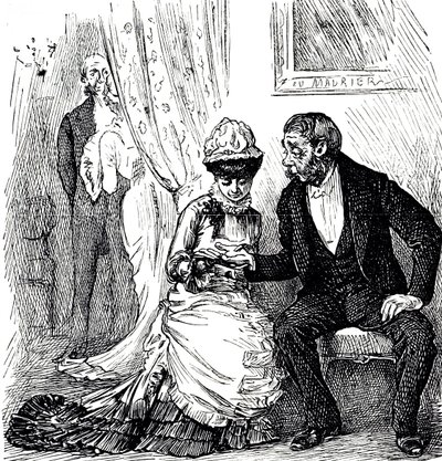 The popularity of palmistry amongst the wealthy by George du Maurier