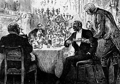 An Upper Class Family at the Table by George du Maurier
