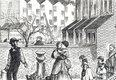 Rapid urban expansion and Jerry-building by George du Maurier
