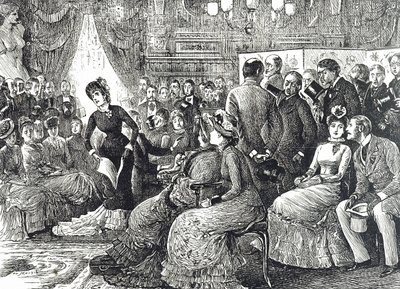 Cartoon Depicting a Typical Drawing Room Concert by George du Maurier