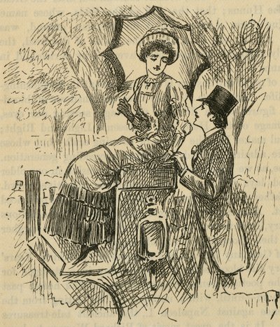 Flirting (Illustration by George du Maurier) by George du Maurier