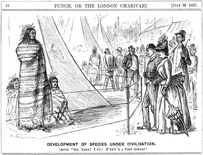 The Old Evolutionary Argument Over Nature or Nurture. George du Maurier Cartoon from Punch by George du Maurier