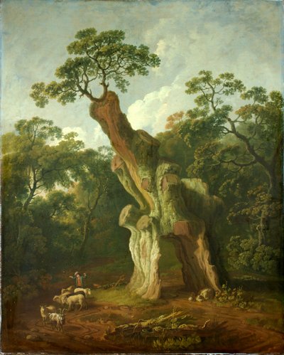 View of the Greendale Oak in Welbeck Park by George the Elder Barret