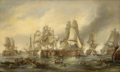 The Battle of Trafalgar, 21 October 1805, c.1836 by George the Elder Chambers