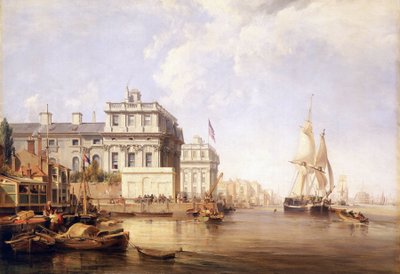 View of Greenwich Hospital from the north bank of the Thames by George the Elder Chambers